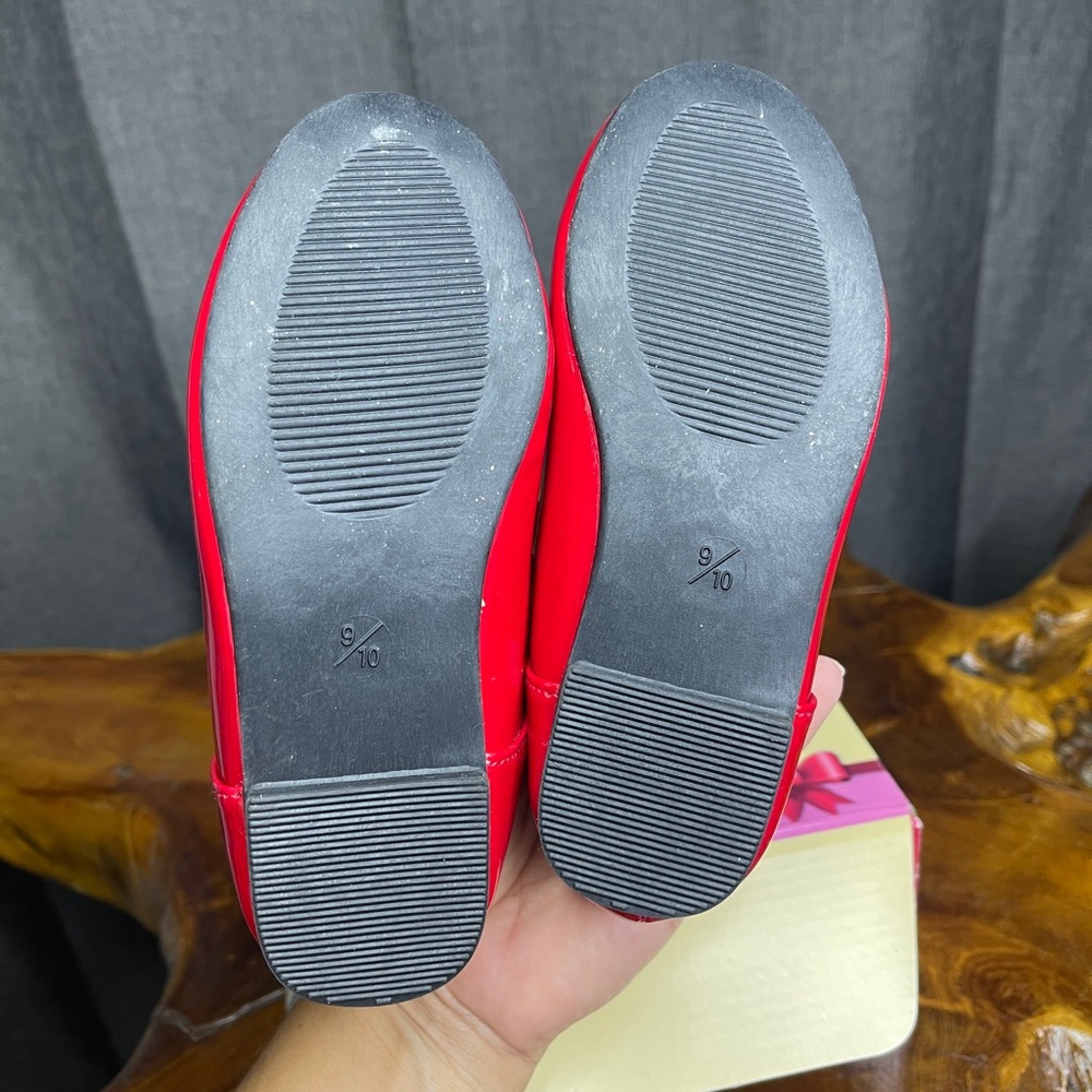 Lily & Dan, Girls Ballet Flats, Size 9/10, Red - Picture 5 of 7